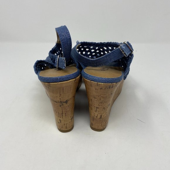 mudd crochet wedge sandals